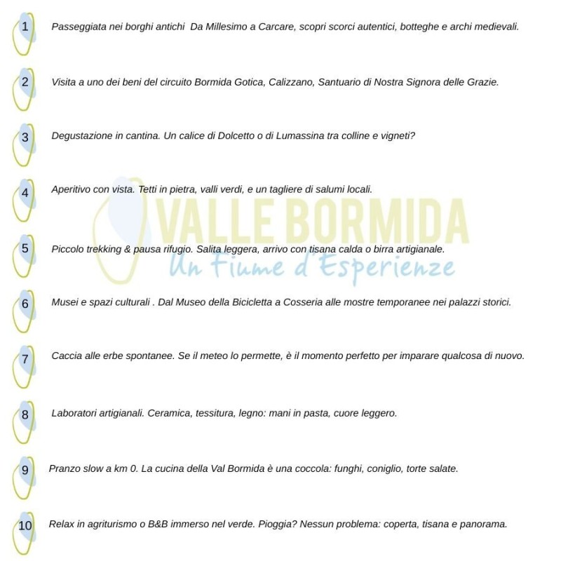 Val Bormida Experience-10 idee per i tuoi weekend